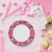 サングレア抽象芸術水色 ペーパープレート (パーティー)