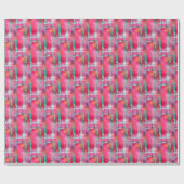 サングレア絵を描抽象芸術水色 ラッピングペーパー (フラット)