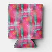 サングレア絵を描抽象芸術水色 缶クーラー (正面)