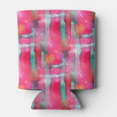 サングレア絵を描抽象芸術水色 缶クーラー (裏面)