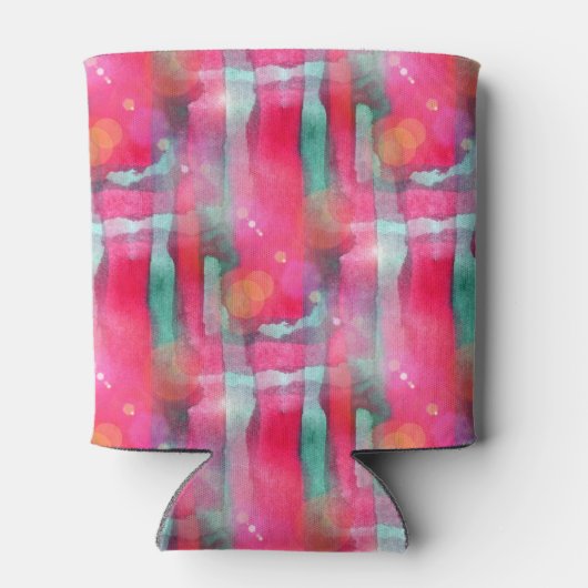 サングレア絵を描抽象芸術水色 缶クーラー (裏面)