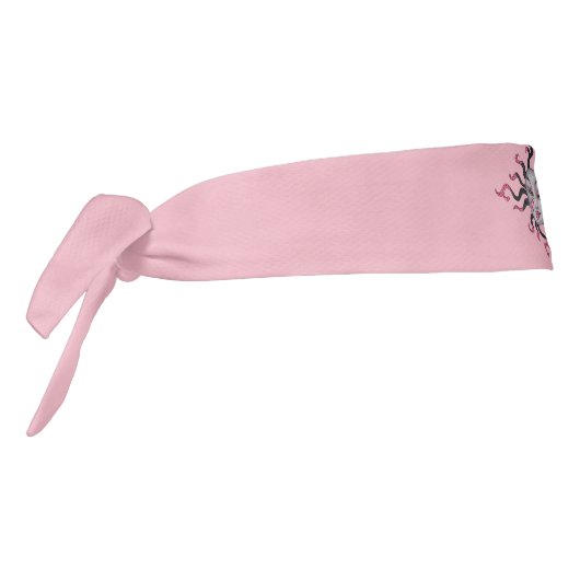 サングレーかわいらし顔スクロール黒ピンクレイ タイヘッドバンド (回転270)