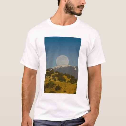 サングレ・デ・クリスト山脈の月明かり、 Tシャツ (正面)