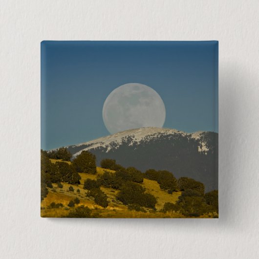 サングレ·ド·クリスト山脈の上のムーンライズ 缶バッジ (正面)