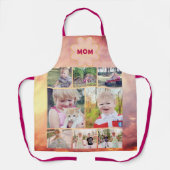 サングローピンクフェードモスエプロン写真コラージュ エプロン (正面)