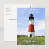 サンケイティヘッドライトハウスナンタケットMAポストカード ポストカード (正面/裏面)