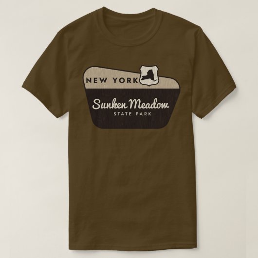 サンケンメドウ州パークニューヨークウェルカムサイン Tシャツ (デザイン正面)