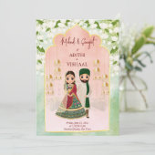 サンゲエメンディインディアンブライダルカップルjasmine 招待状 (スタンド正面)