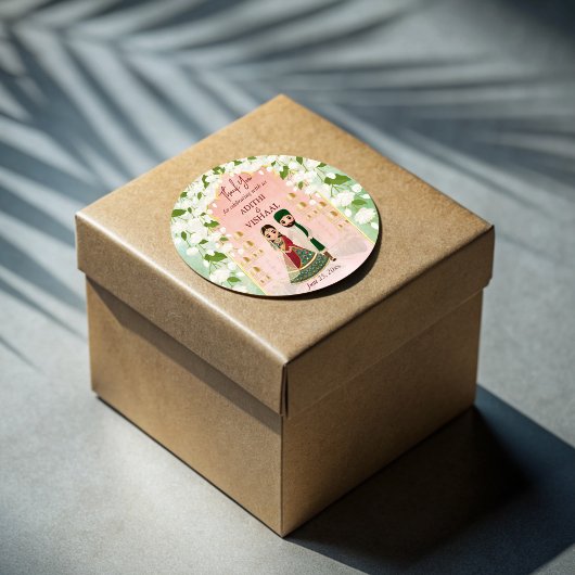 サンゲエメンディ結婚インディアンパーソナライズされたズ ラウンドシール