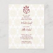 サンゲエメーンディ結婚インディアンの予算案の招待状 (裏面)