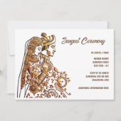 サンゲットヒンディヘナメーンディヒンディヒンディ新郎新婦 招待状 (正面)