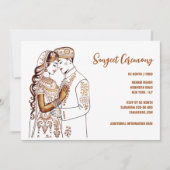 サンゲットヘナ新郎新婦メンディヒンディヒンディ 招待状 (正面)