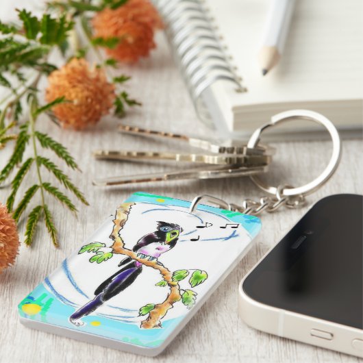 サンコウチョウちゃん キーホルダー (正面右)