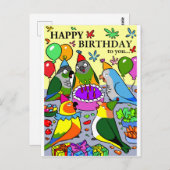 サンコヌーレ GCC クエーカー カイケ セネガルパロット 幸せ ポストカード (正面/裏面)