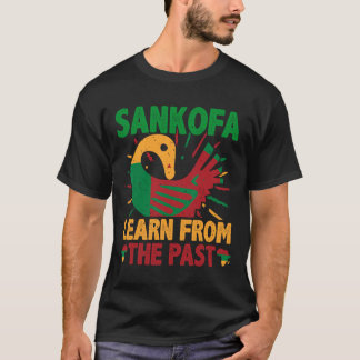 サンコファシンボルとアディンクラガーナ ブラックヒストリー Tシャツ