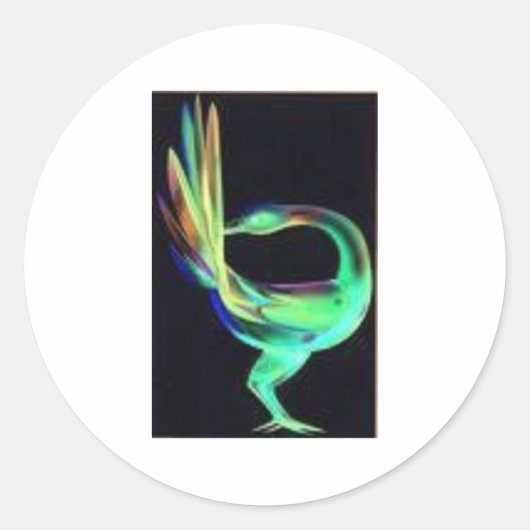 サンコファ鳥 ラウンドシール (正面)