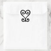 サンコファ黒/白ステッカー スクエアシール (バッグ)