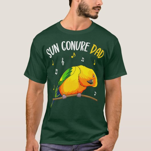 サンコンアパパおもしろいオウム鳥愛人メンズ Tシャツ (正面)