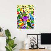 サンコンキュアgcc quaker caque senegal parrot happy ポスター (ホームオフィス)