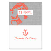 サンゴいかりシーティングカード テーブルナンバー (正面)