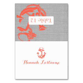 サンゴいかりシーティングカード テーブルナンバー