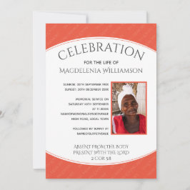 サンゴお祝い・オブ・ライフ写真追悼式 招待状