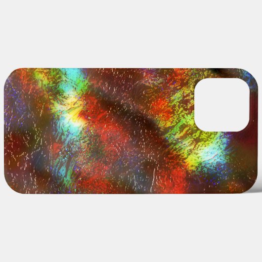 サンゴから着色された染色されたテクスチャを生ガラスの下で Case-Mate iPhoneケース (裏面 (横))