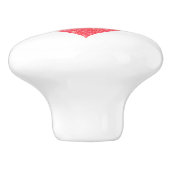 サンゴかわいらしグリッターハートとイニシャル セラミックノブ (側面)