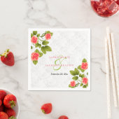 サンゴかわいらしバラ花 スタンダードカクテルナプキン (インサイチュ)