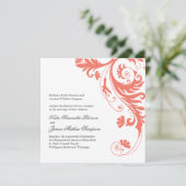 サンゴかわいらし結婚式招待状 招待状 (スタンド正面)