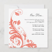 サンゴかわいらし結婚式招待状 招待状 (裏面)