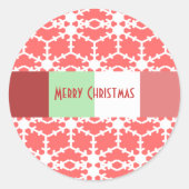 サンゴが表示されるスノーフレークのシールが色を選択 ラウンドシール (正面)