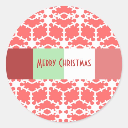 サンゴが表示されるスノーフレークのシールが色を選択 ラウンドシール (正面)