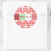 サンゴが表示されるスノーフレークのシールが色を選択 ラウンドシール (バッグ)