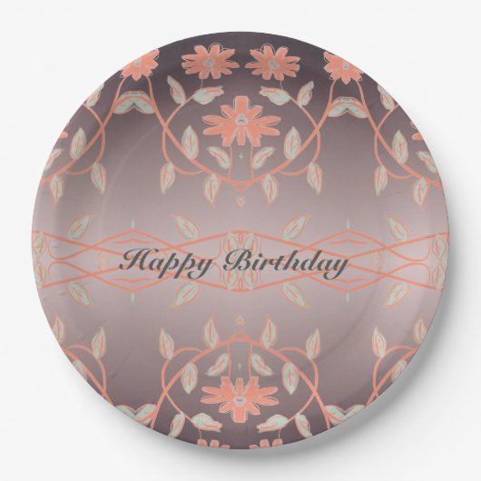 サンゴすごいかわいらし花 ペーパープレート (正面)