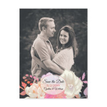 サンゴとアイボリーのフローラ写真の保存日付