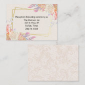 サンゴとアイボリー結婚フローラ エンクロージャーカード (正面/裏面)