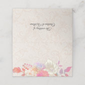 サンゴとアイボリー結婚フローラ プレイスカード (外部開封)