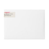 サンゴとアイボリー結婚フローラ ラップアラウンドラベル (正面)