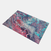 サンゴとアクアアクリルの注カラフル水抽象芸術 ドアマット (アングル)