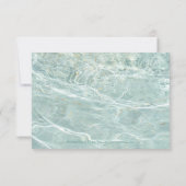 サンゴとウミウマのマリンウェディング 挙式受付カード 出欠カード (裏面)