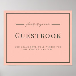 サンゴとクリー結婚ムのゲストブックサイン ポスター