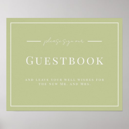 サンゴとクリー結婚ムのゲストブックサイン ポスター (正面)