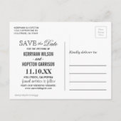 サンゴとゴールドのグリッター - 日程を保存して 案内ポストカード (裏面)