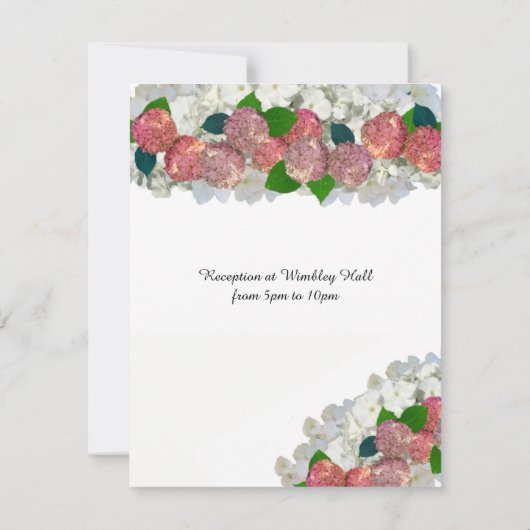 サンゴとサケの混合花結婚式招待状 招待状 (裏面)