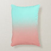 サンゴとターコイズストライプ アクセントクッション (正面(垂直))