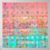 サンゴとターコイズ風化水玉模様絵を描 ポスター (正面)