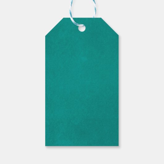 サンゴとティール(緑がかった色)グラディエント甘い16誕生日ありがとう ギフトタグ (裏面)