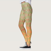 サンゴとトープパターン(の模様が)あるレギンス レギンス (左)