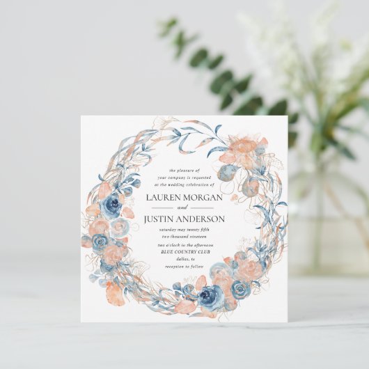 サンゴとネイビービーチ夏フローラ結婚ズ 招待状 (スタンド正面)